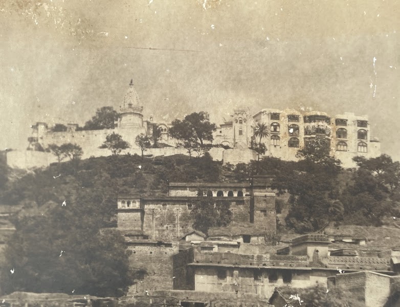 Narsinghgarh fort realistic view from Lake