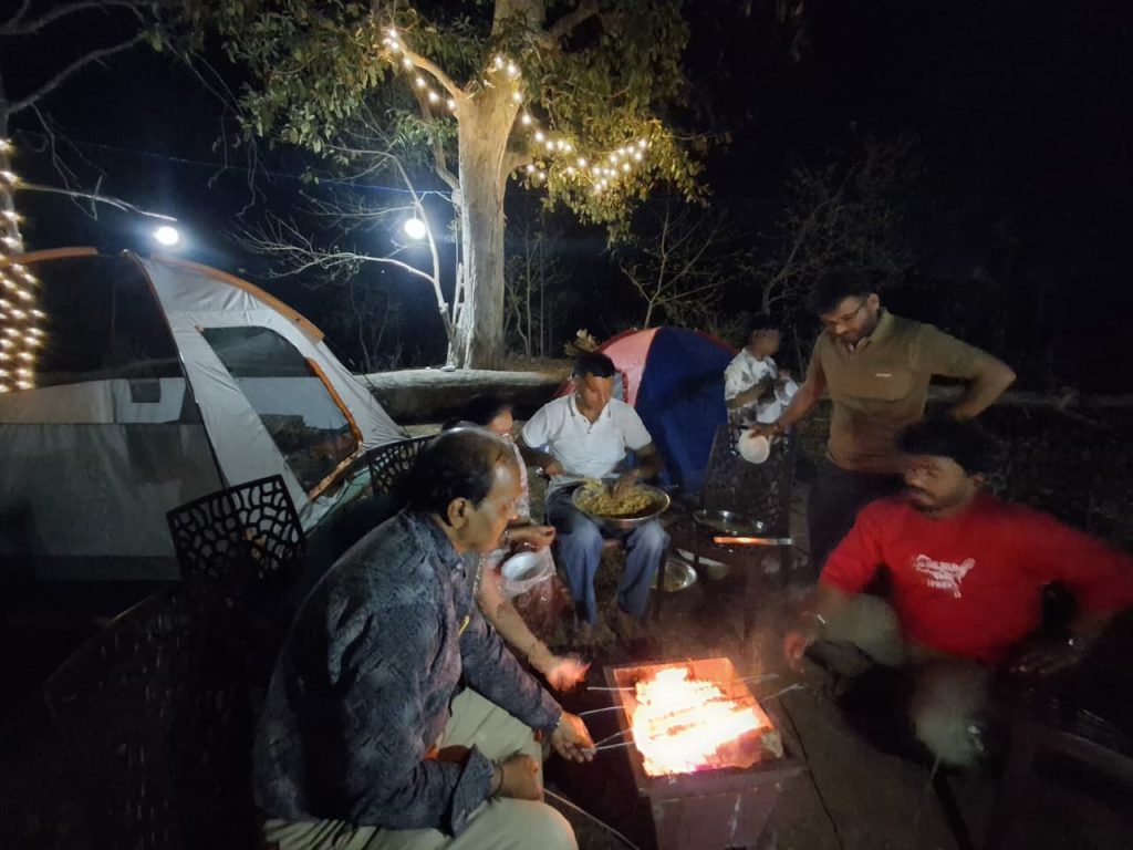 Night stay at camps in narsinghgarh